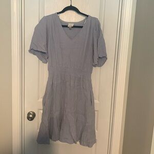 Size medium, Light blue short-sleeved dress
